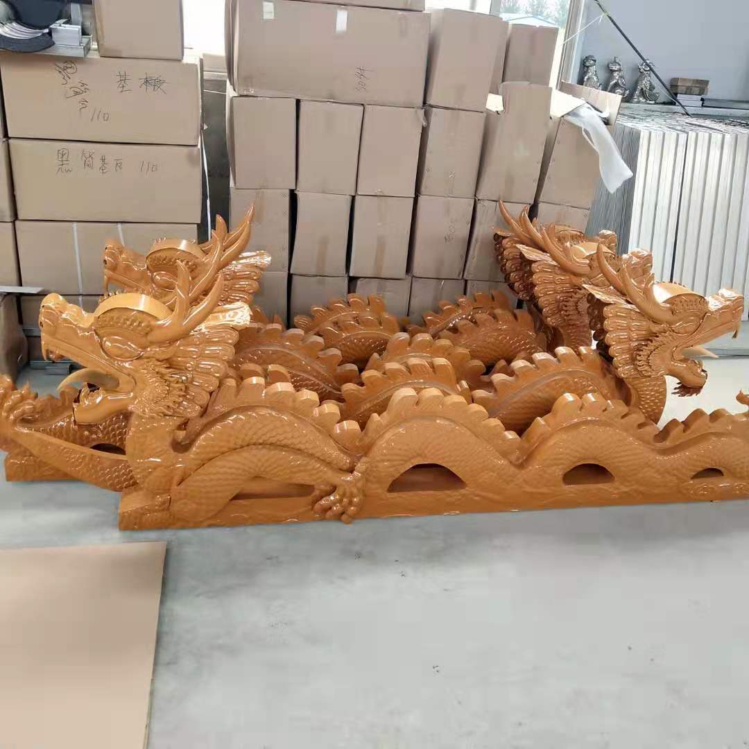 金属二龙戏珠