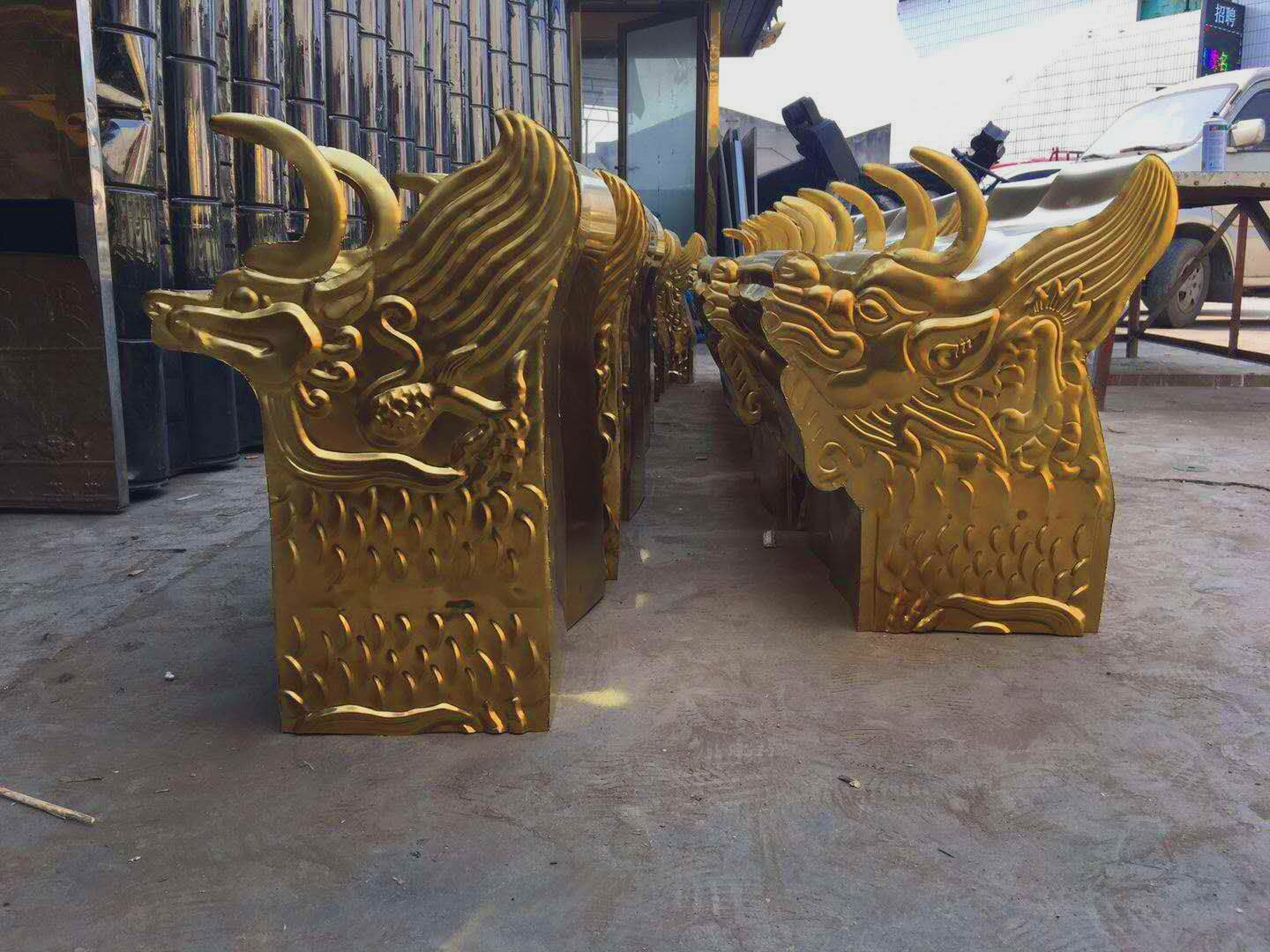 仿古屋脊金属垂兽